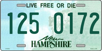 NH license plate 1250172