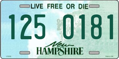 NH license plate 1250181