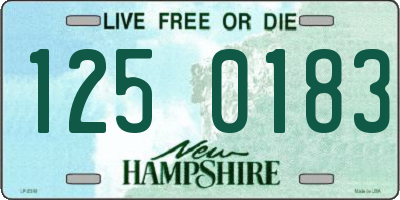 NH license plate 1250183