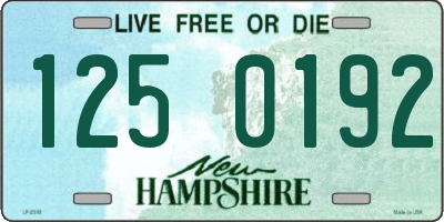 NH license plate 1250192