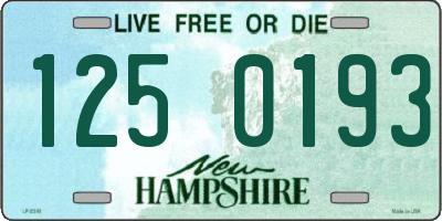 NH license plate 1250193