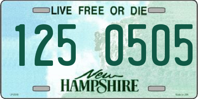 NH license plate 1250505