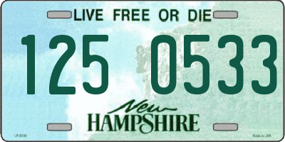 NH license plate 1250533