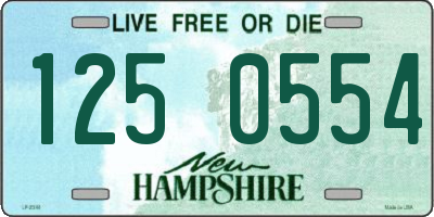 NH license plate 1250554