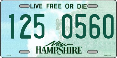 NH license plate 1250560