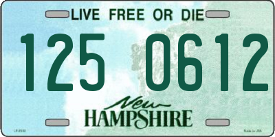NH license plate 1250612