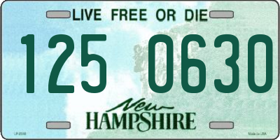 NH license plate 1250630