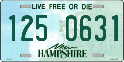 NH license plate 1250631