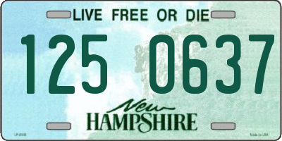 NH license plate 1250637