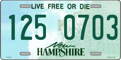 NH license plate 1250703