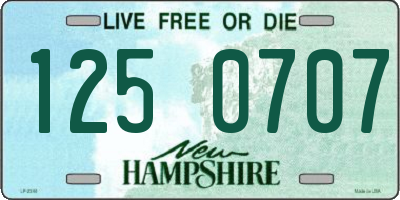 NH license plate 1250707
