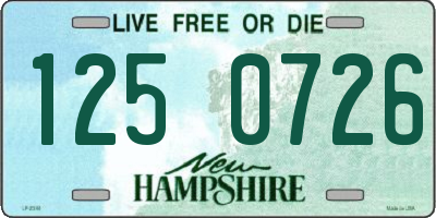 NH license plate 1250726