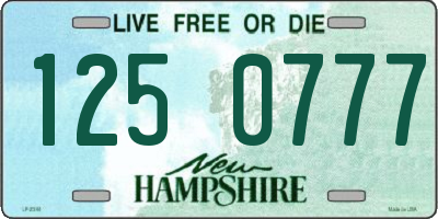 NH license plate 1250777