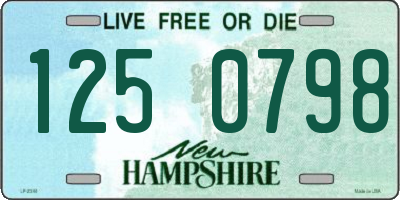 NH license plate 1250798