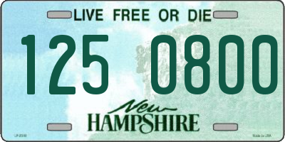 NH license plate 1250800