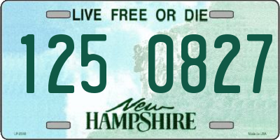 NH license plate 1250827
