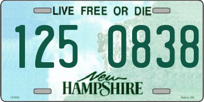 NH license plate 1250838