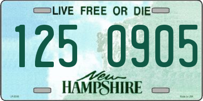 NH license plate 1250905