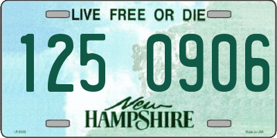 NH license plate 1250906