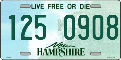 NH license plate 1250908