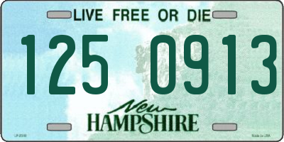 NH license plate 1250913