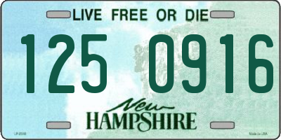 NH license plate 1250916