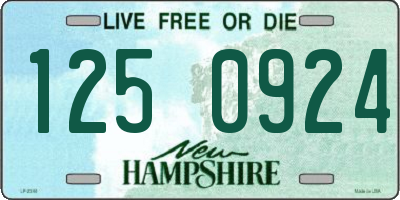 NH license plate 1250924