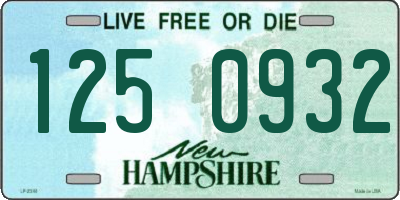 NH license plate 1250932