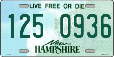 NH license plate 1250936