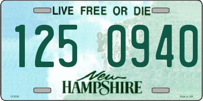 NH license plate 1250940