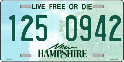 NH license plate 1250942
