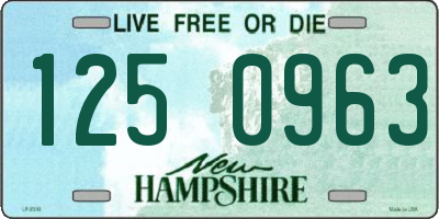 NH license plate 1250963