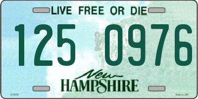 NH license plate 1250976