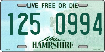NH license plate 1250994