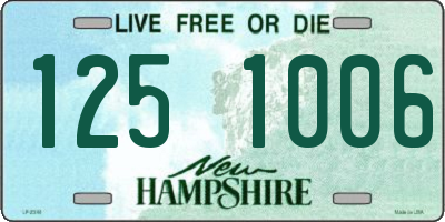 NH license plate 1251006