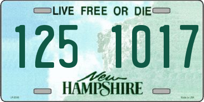 NH license plate 1251017