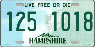 NH license plate 1251018