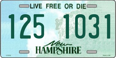 NH license plate 1251031