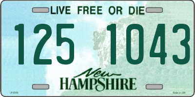 NH license plate 1251043