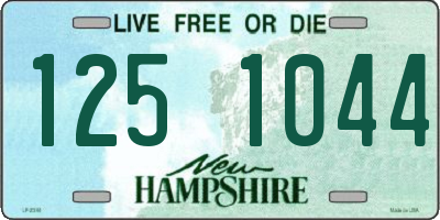 NH license plate 1251044