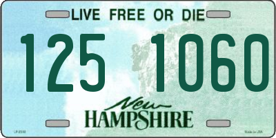 NH license plate 1251060