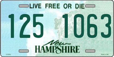 NH license plate 1251063