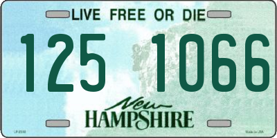 NH license plate 1251066