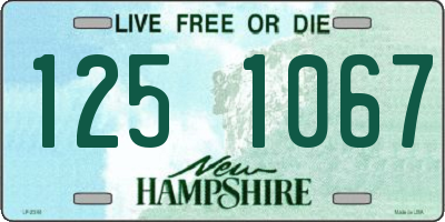 NH license plate 1251067