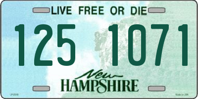 NH license plate 1251071