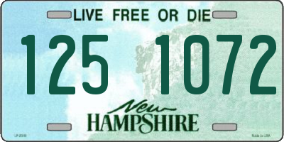 NH license plate 1251072