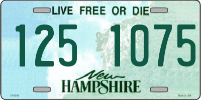 NH license plate 1251075