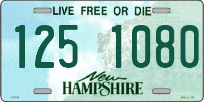 NH license plate 1251080