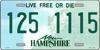 NH license plate 1251115