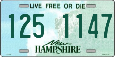 NH license plate 1251147